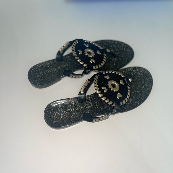 Jack Rogers Georgia Glittery Jelly Thong  Sandals - New In Box - Picture 6 of 17